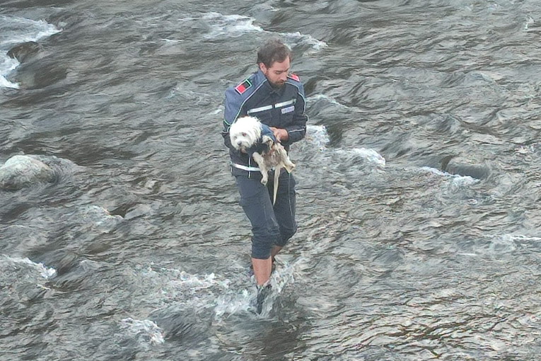 Maltese scivolato in un torrente salvato da un poliziotto locale Maltese