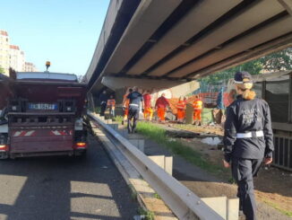 Ponte Nomentano, la Polizia di Roma Capitale sgombera area da tendopoli e masserizie