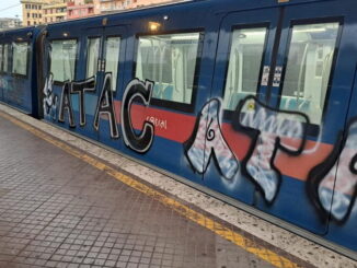 Roma, Cotral: "Metromare: treno revisionato imbrattato dai vandali."