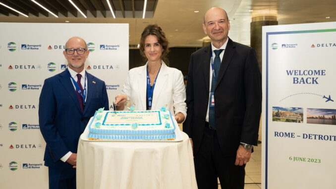 Delta offre più collegamenti per gli Stati Uniti con il nuovo servizio da Roma per Detroit Delta