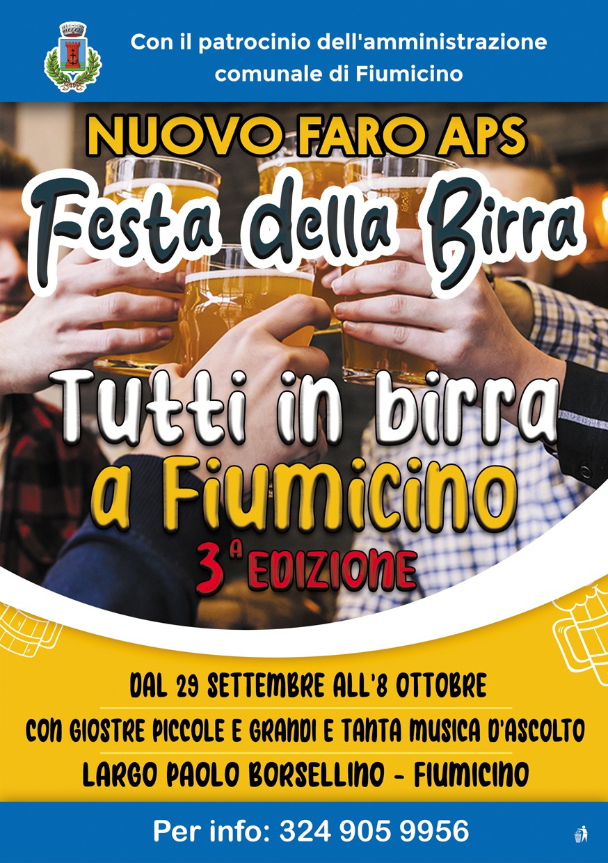 Fiumicino, torna la festa della birra: dal 29 settembre all'8 ottobre