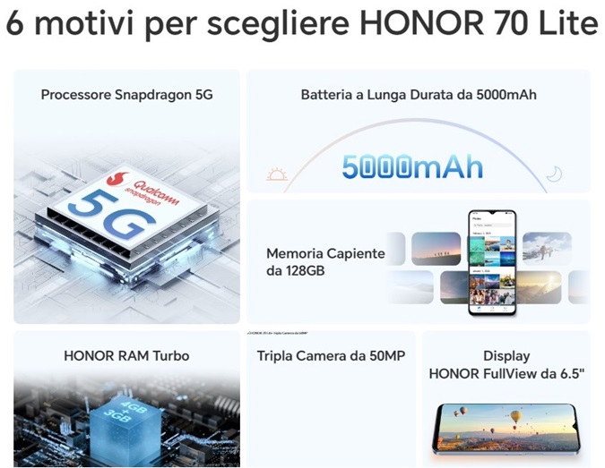 Honor 70 Lite: Miglior Smartphone Da Regalare a Natale a Un Adolescente