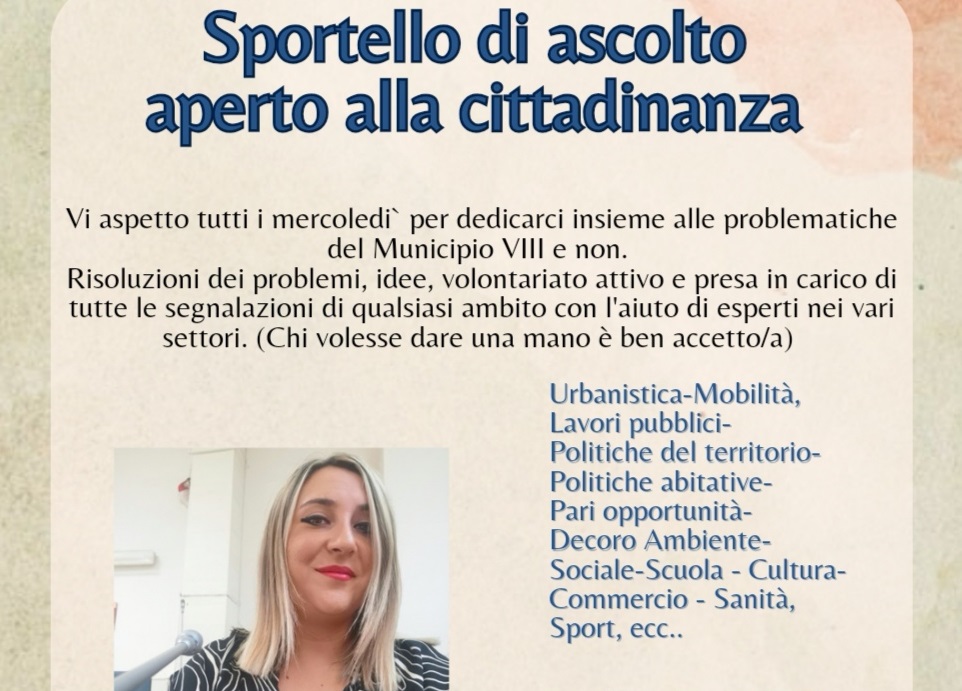 Municipio VIII, Talli Pd: "In arrivo lo sportello d'ascolto" talli