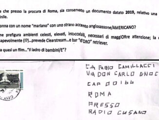 Caso Emanuela Orlandi, il testo integrale della lettera anonima recapitata a Radio Cusano Campus: “Presso la Procura di Roma cercate un documento datato 2019… ”.