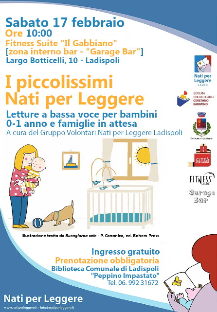 Ladispoli, sabato 17 febbraio nuovo appuntamento con l’evento "Nati per Leggere"