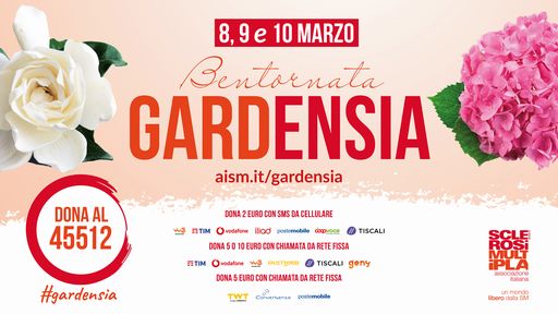 Sclerosi multipla: Aism con ‘Bentornata Gardensia’ porta i suoi due fiori nelle piazze italiane Venerdì 8, sabato 9 e domenica 10 marzo