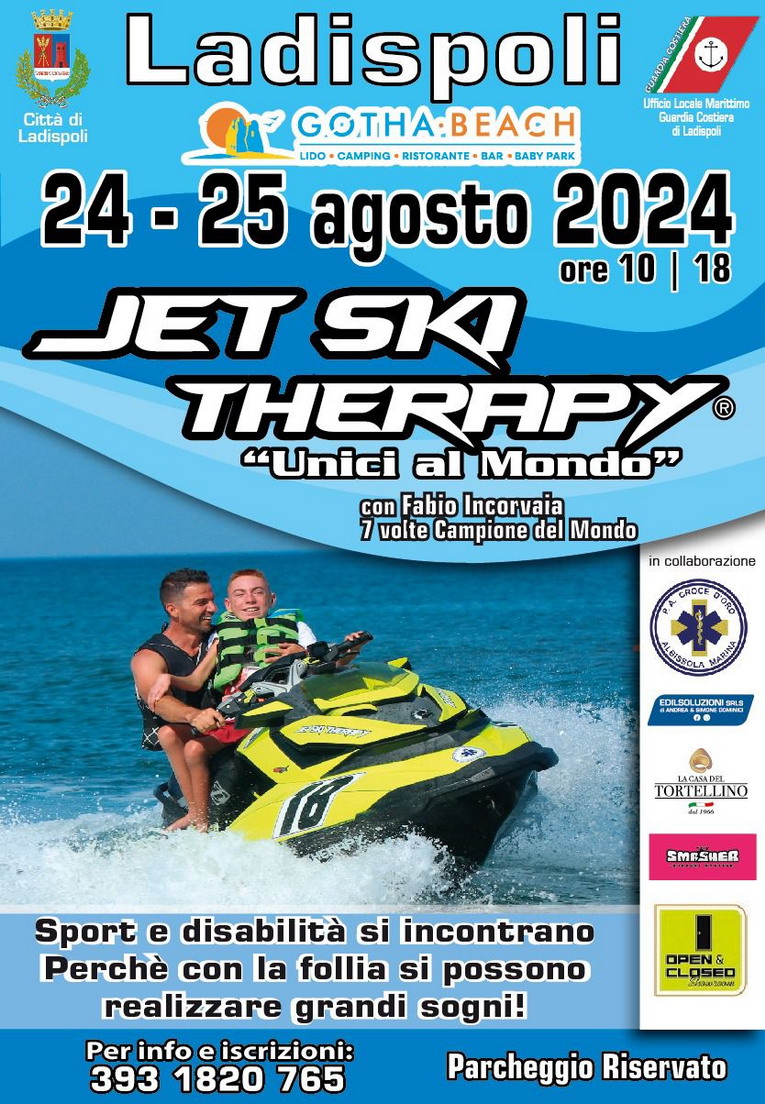 Ladispoli, Jet Ski Therapy: una giornata dedicata alla disabilità