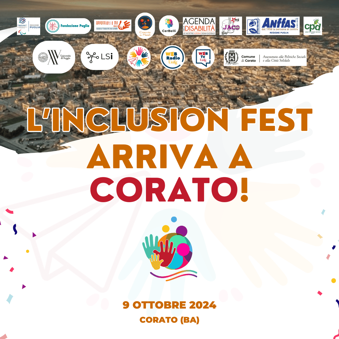 Corato accoglie l'Inclusion Fest: tra sport, musica e dialogo si diffonde la cultura dell'inclusione