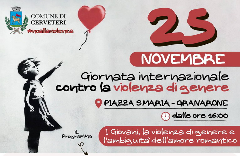 Giornata Internazionale per l’eliminazione della violenza sulle Donne: flash mob a Cerveteri Giornata Internazionale per l’eliminazione della violenza sulle Donne: flash mob a Cerveteri