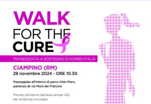 Salute e prevenzione, il 28 novembre torna a Ciampino la Walk for the cure 2024