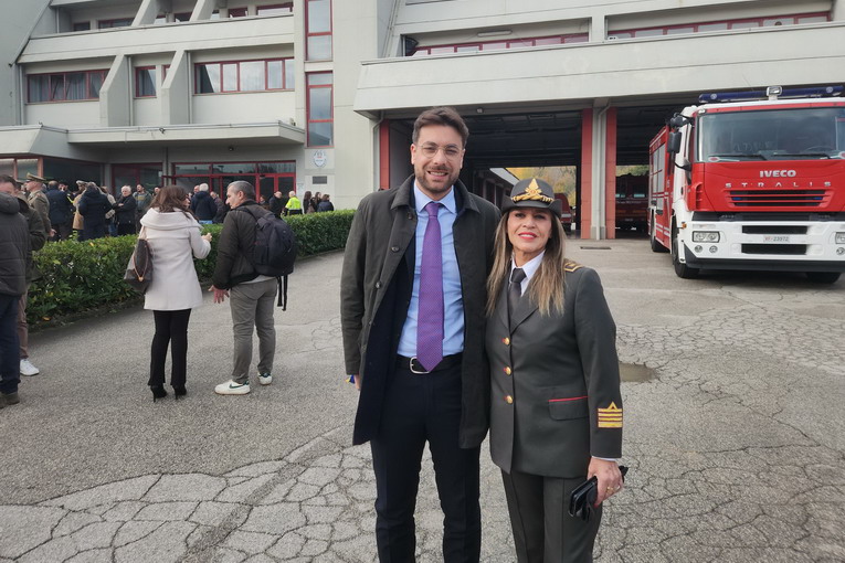 Frosinone, il presidente Di Stefano alla celebrazioni per la Festa di Santa Barbara con i Vigili del Fuoco Frosinone, il presidente Di Stefano alla celebrazioni per la Festa di Santa Barbara con i Vigili del Fuoco