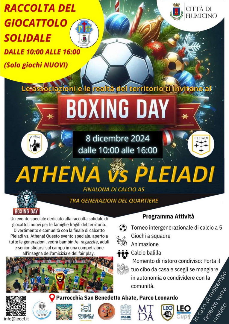 Parco Leonardo, Boxing Days 2024, evento organizzato da EIDOS e patrocinato dal comune