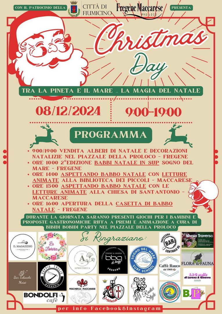 Maccarese, l'8 dicembre "Tra Pineta e il mare…la magia del Natale!”