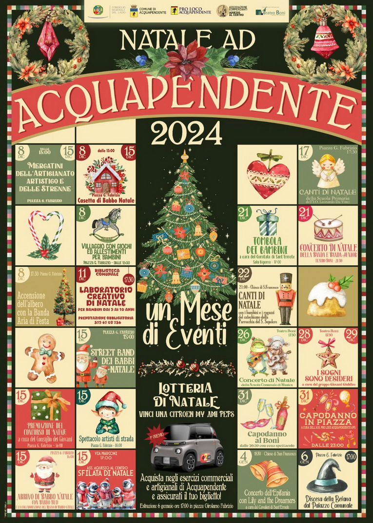 Acquapendente, Natale: un mese di eventi tra musica, tradizione e divertimento