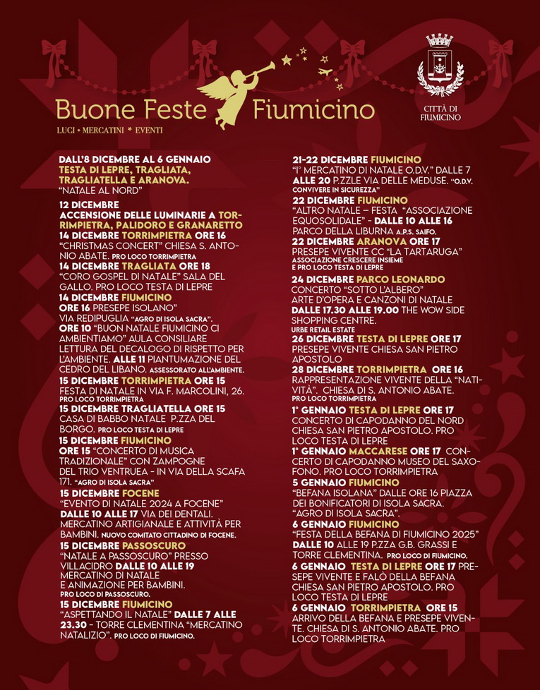 Fiumicino, l'amministrazione comunale sostiene le Pro Loco per una città in festa