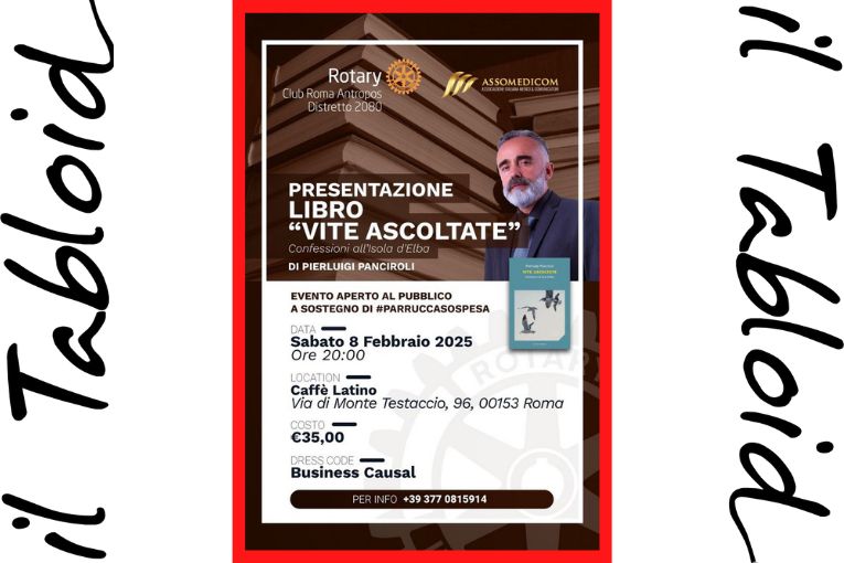 Vite Ascoltate: aperitivo con l'autore Pierluigi Panciroli per sostenere l'iniziativa "Parrucca Sospesa"