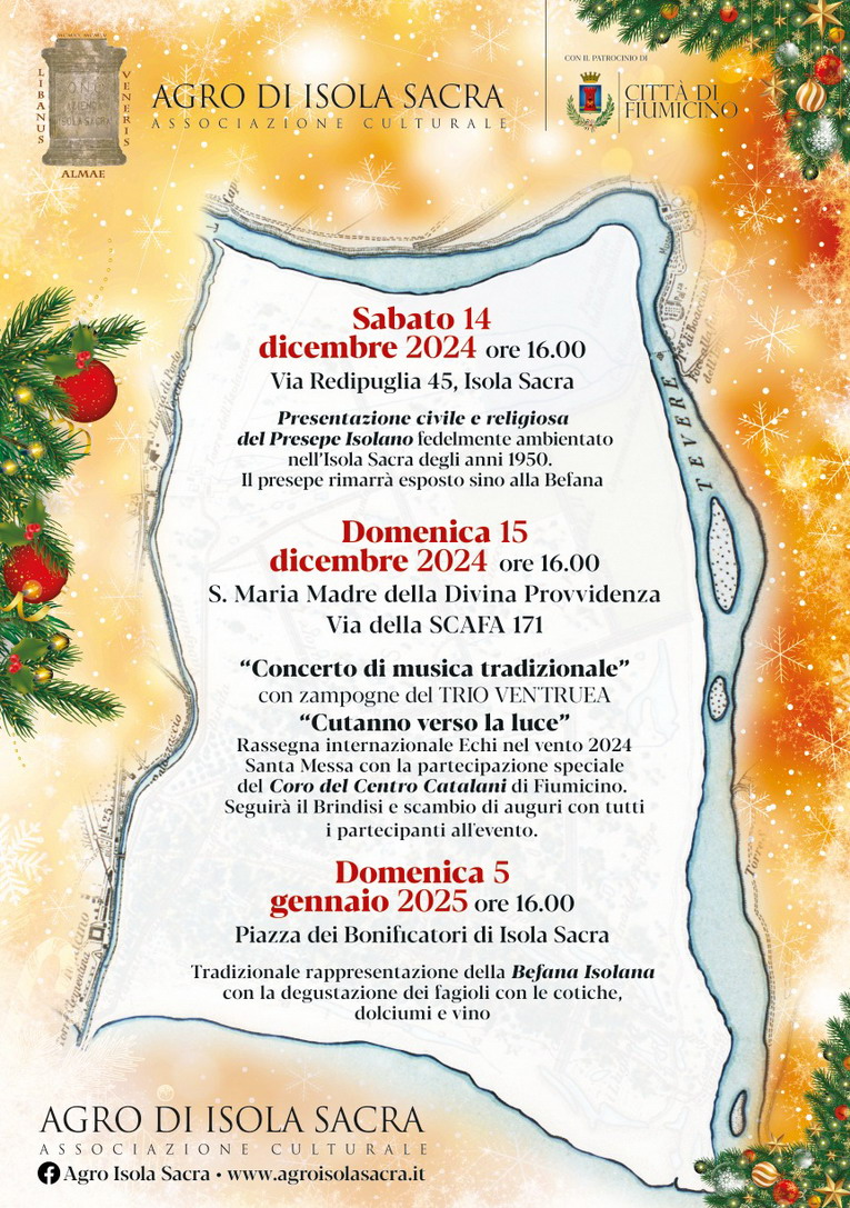 Fiumicino, il 5 gennaio in Piazza dei Bonificatori di Isola Sacra la befana isolana