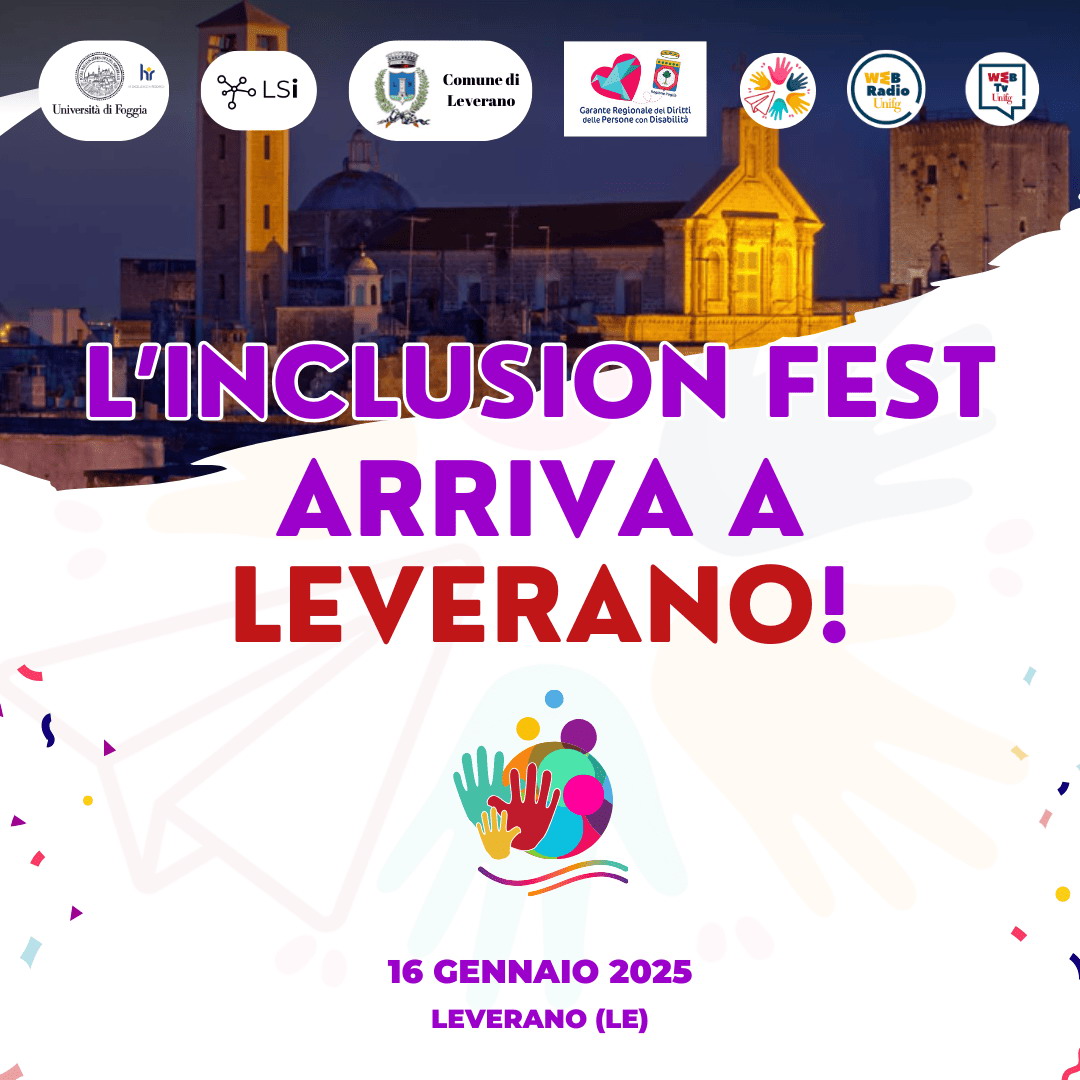 L’Inclusion Fest arriva a Leverano: un appuntamento incentrato sulla cultura dell’inclusione