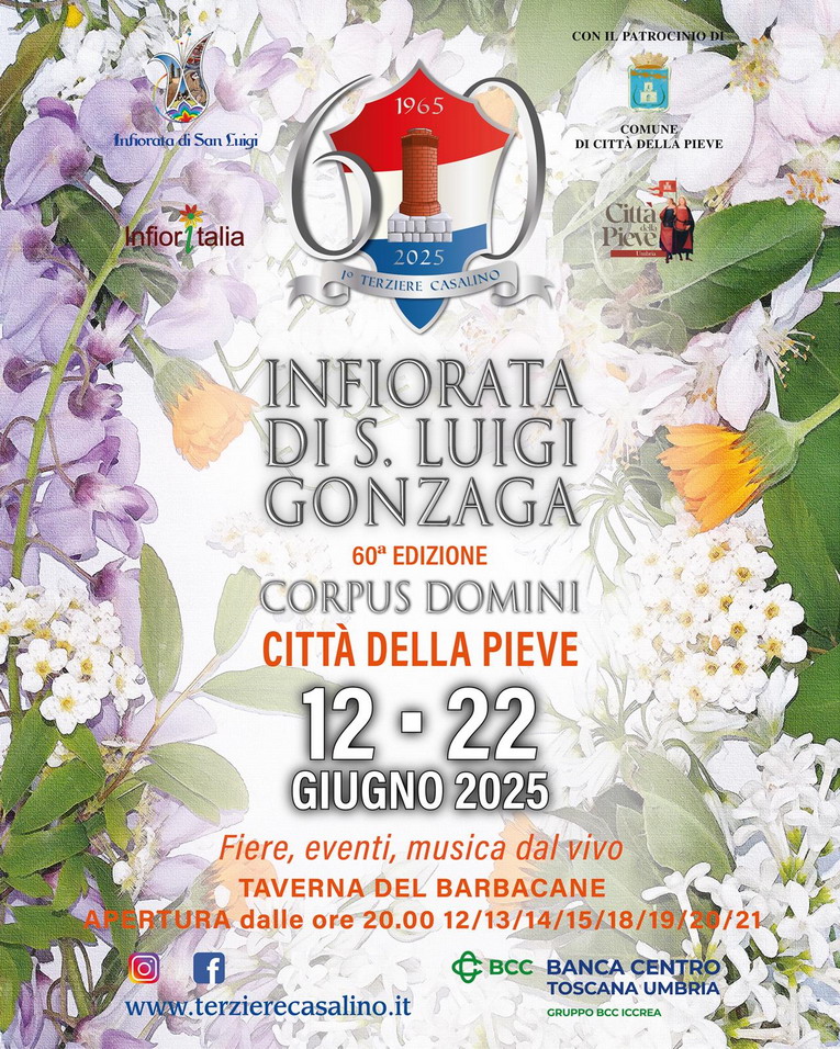 L’Infiorata di Città della Pieve: colori, profumi e sapori dal 12 al 22 giugno