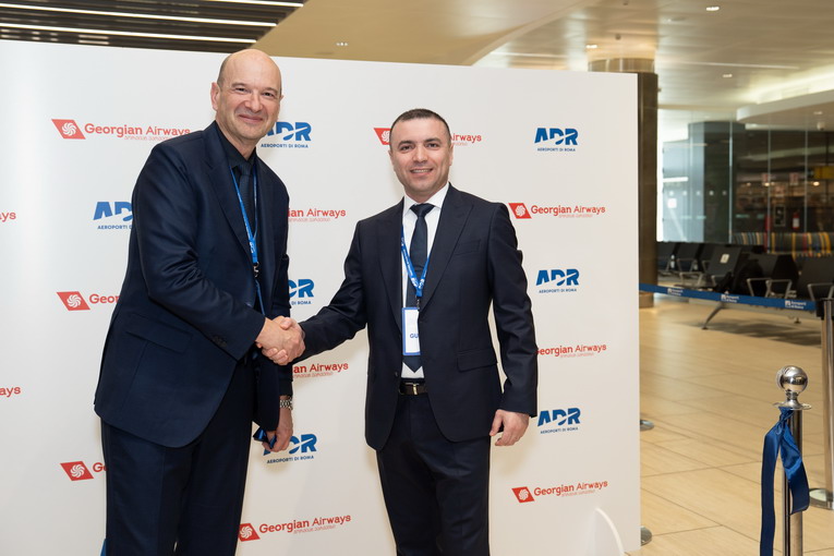 Fiumicino, inaugurato il volo che collegherà Roma con Tibilisi della Georgian Airways