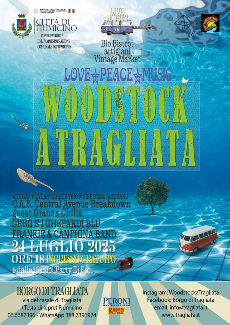 Torna Woodstock a Tragliati, il 24 luglio dalle 18:00 in poi