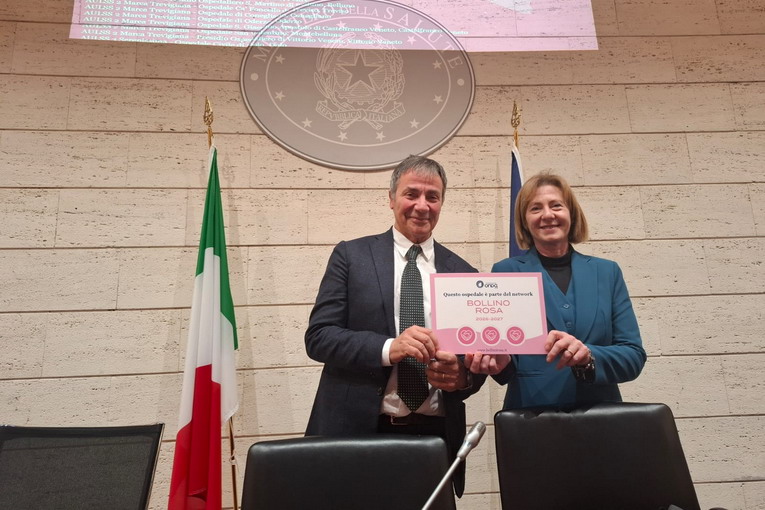 Viterbo, all’ospedale Santa Rosa confermati i tre Bollini Rosa da parte di Fondazione Onda