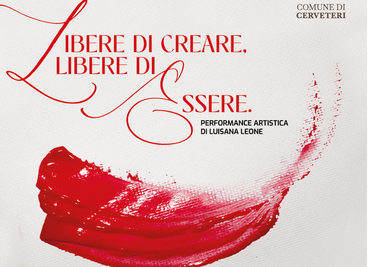 Performance d'arte dal vivo a Cerveteri per Giornata Internazionale contro la violenza sulle donne