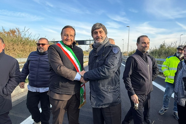 Fiumicino, inaugurata la riapertura della rampa di accesso alla A91 da Via delle Arti, Parco Leonardo