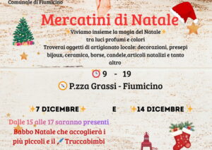 Fiumicino, Mercatino Natalizio 2025 promosso dall'associazione Arte nel cuore