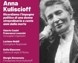 Roma, evento dedicato ad Anna Kuliscioff: omaggio a una protagonista del socialismo e dell’emancipazione femminile